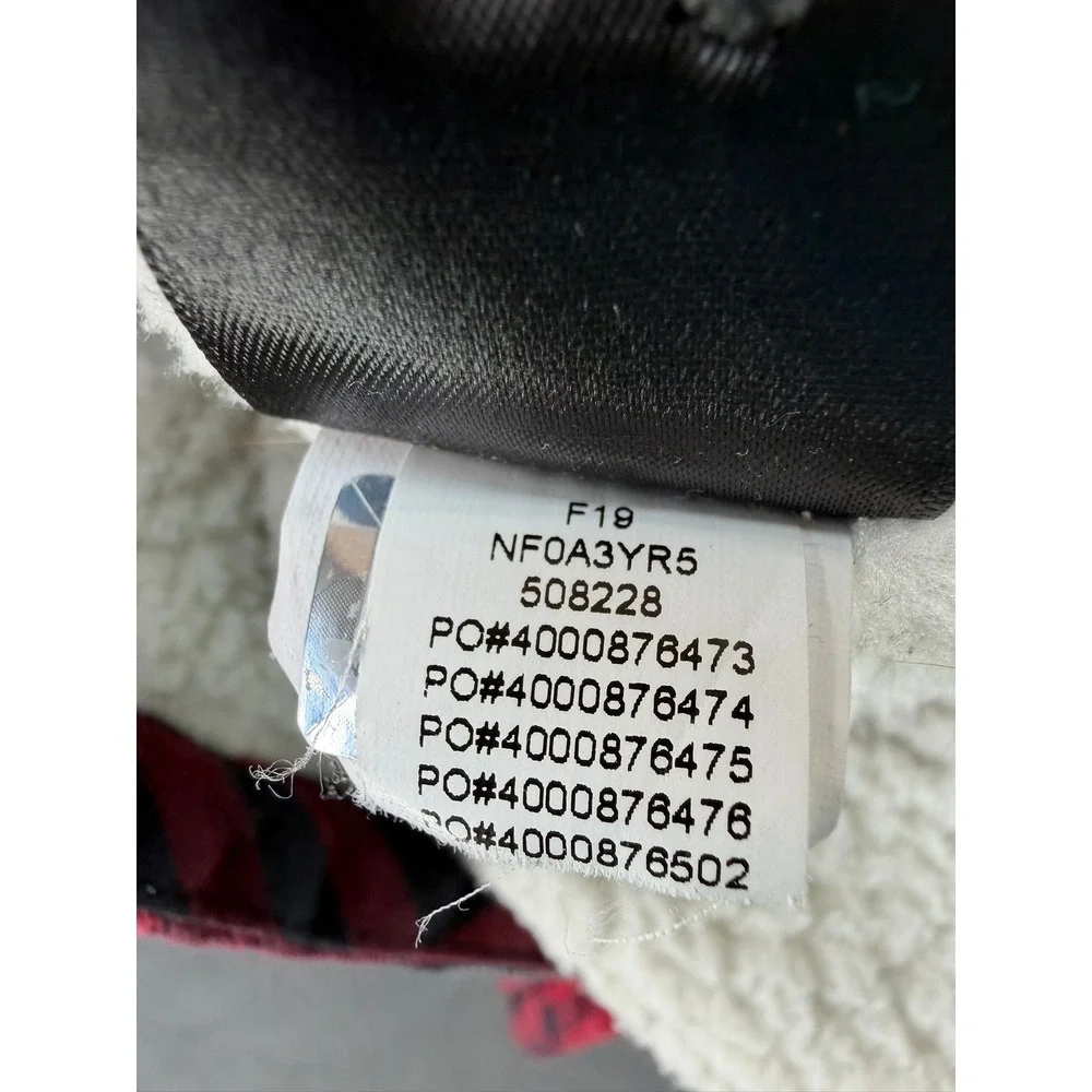 The North Face Mens Red Plaid Sherpa Lined Campshire Flannel Shacket Small